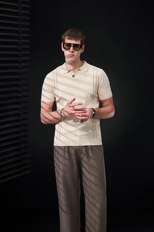 LuxeKnit Polo IVORY