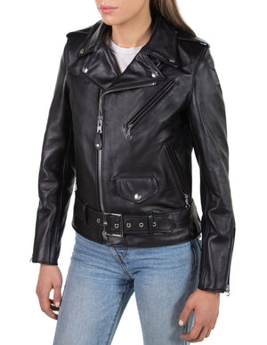 Schott 137W Women's Leather Motorcycle Jacket - Dudes Boutique