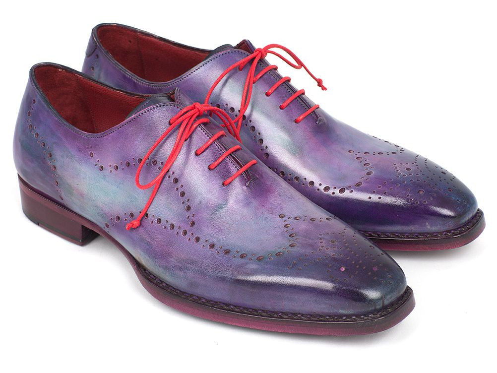 Paul Parkman Men's Wingtip Oxfords Goodyear Welted Purple