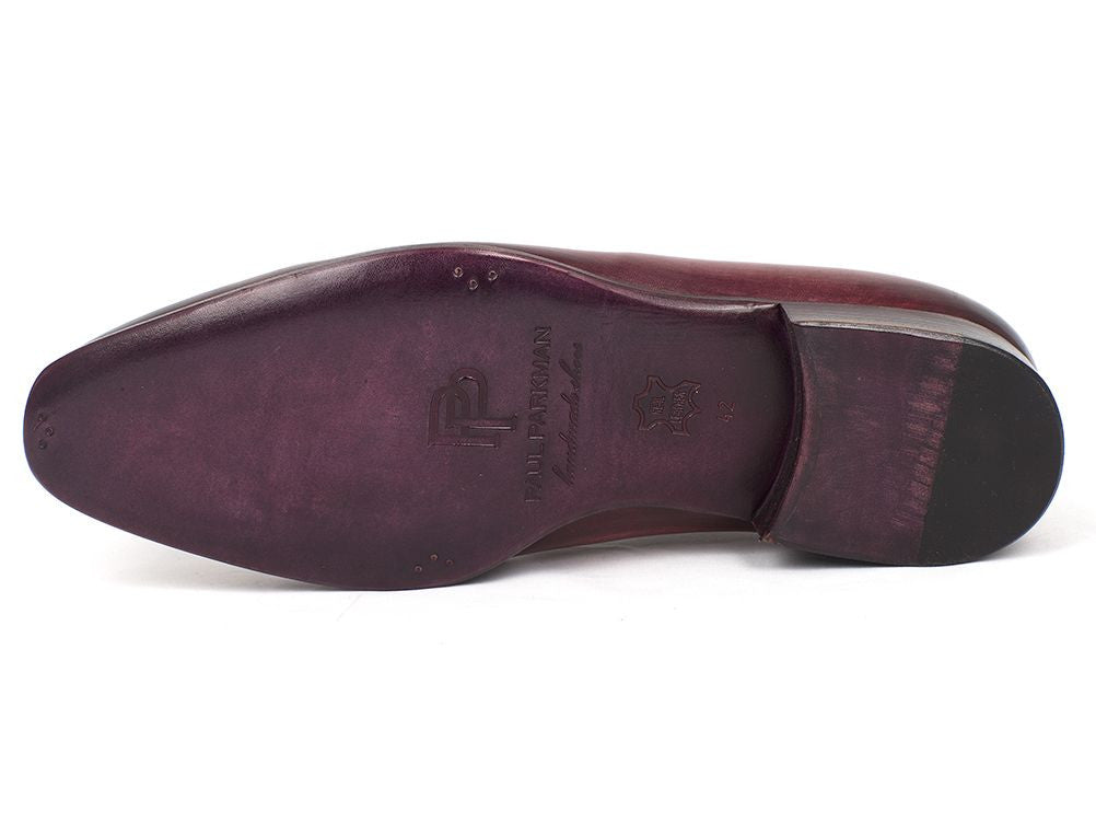 Paul Parkman Men's Burgundy Wholecut Plain Toe Oxfords