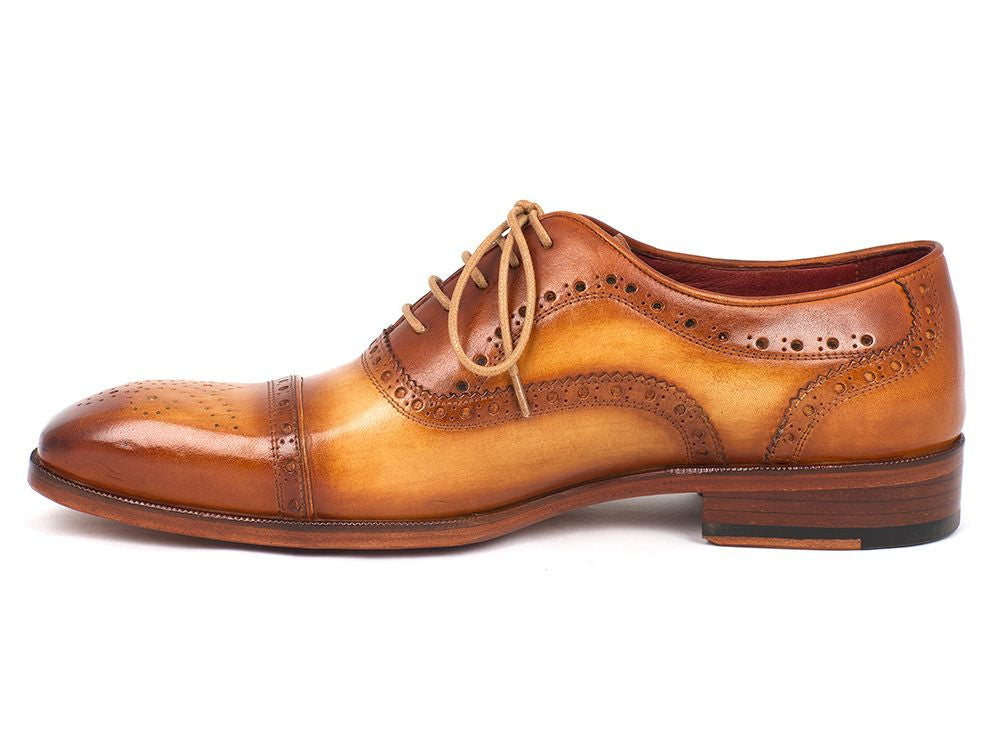 Paul Parkman Men's Captoe Oxfords Tan Color