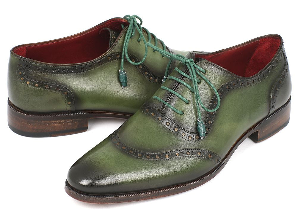 Paul Parkman Men's Green Calfskin Oxfords