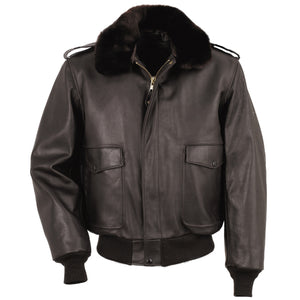 Schott 184SM Men's A-2 Naked Cowhide Leather Flight Jacket - Brown - Dudes Boutique