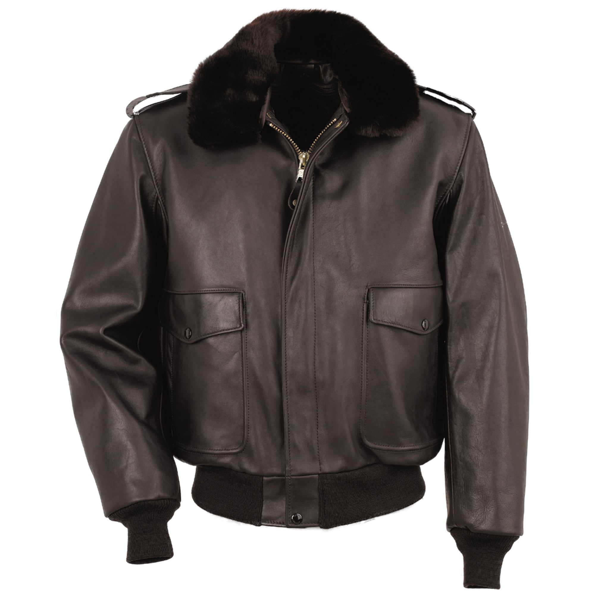 Schott 184SM Men's A-2 Naked Cowhide Leather Flight Jacket - Brown - Dudes Boutique