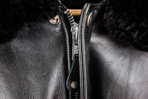 Schott 184SM Men's A-2 Naked Cowhide Leather Flight Jacket - Black - Dudes Boutique