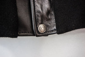 Schott 184SM Men's A-2 Naked Cowhide Leather Flight Jacket - Black - Dudes Boutique