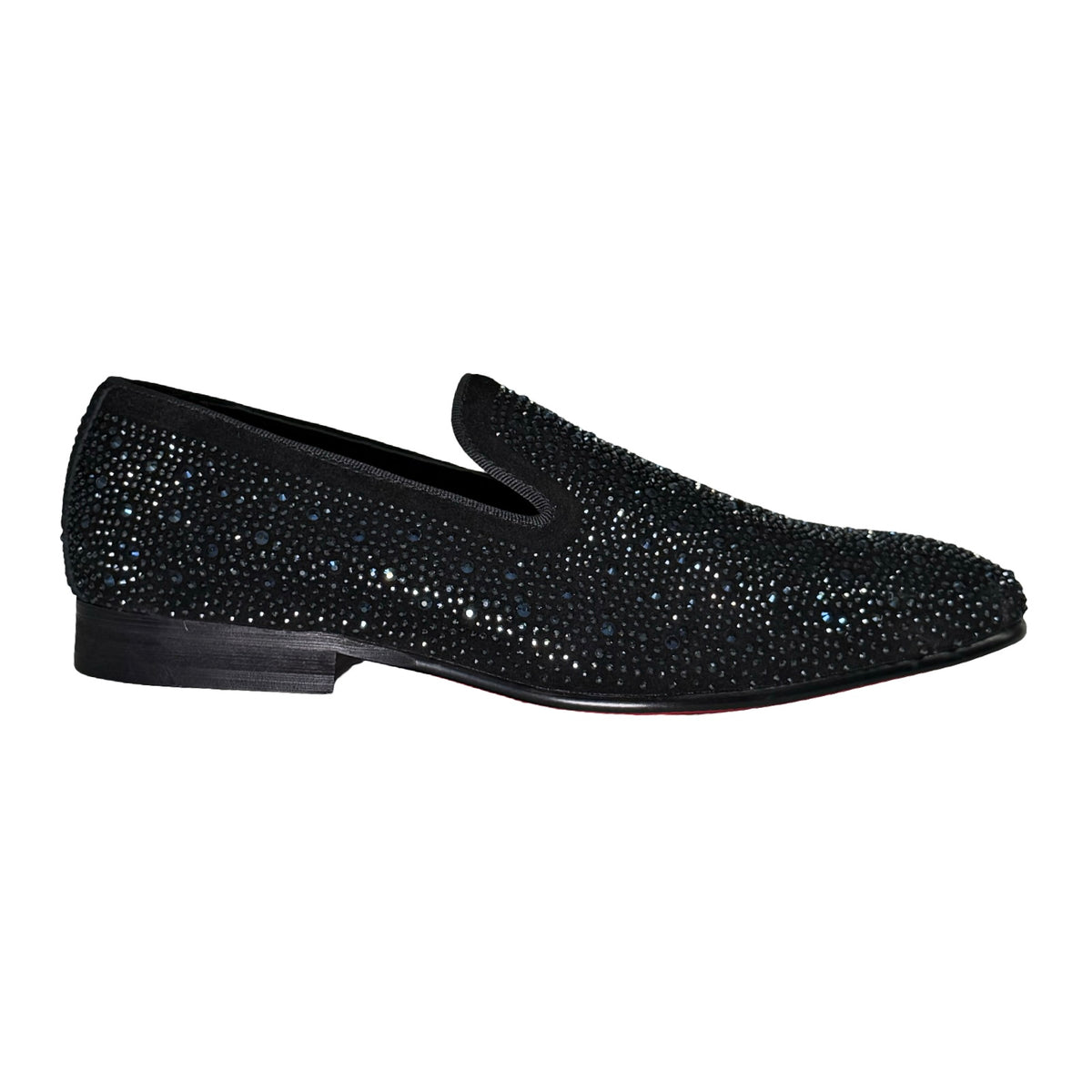 La Milano Irving black leather crystal loafers