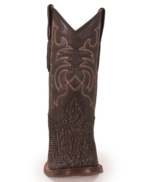 Los Altos Rustic Brown Shark Skin Western Boots - Dudes Boutique