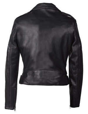 Schott 210W Women's Cropped Perfecto in Lambskin Leather Jacket - Dudes Boutique