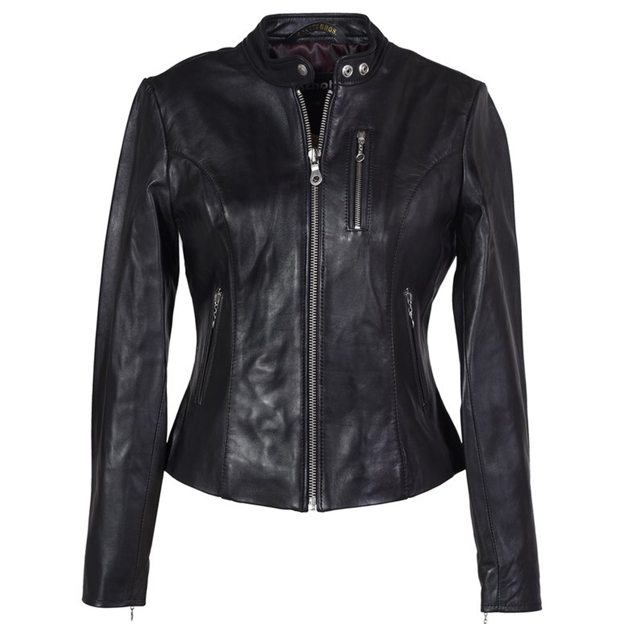 Schott 21141W Women's Lambskin "Cafe" Leather Jacket - Dudes Boutique