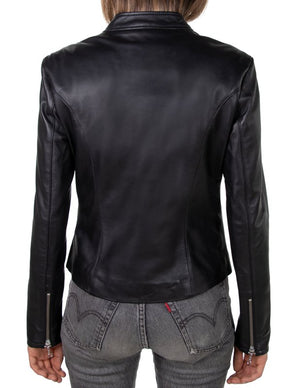 Schott 21141W Women's Lambskin "Cafe" Leather Jacket - Dudes Boutique