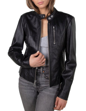 Schott 21141W Women's Lambskin "Cafe" Leather Jacket - Dudes Boutique