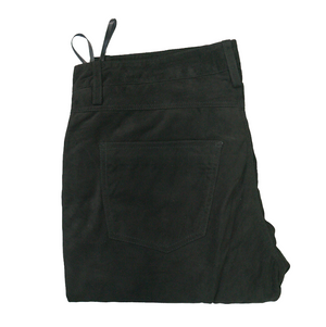 Kashani Men's Black Suede Straight Cut Pants - Dudes Boutique