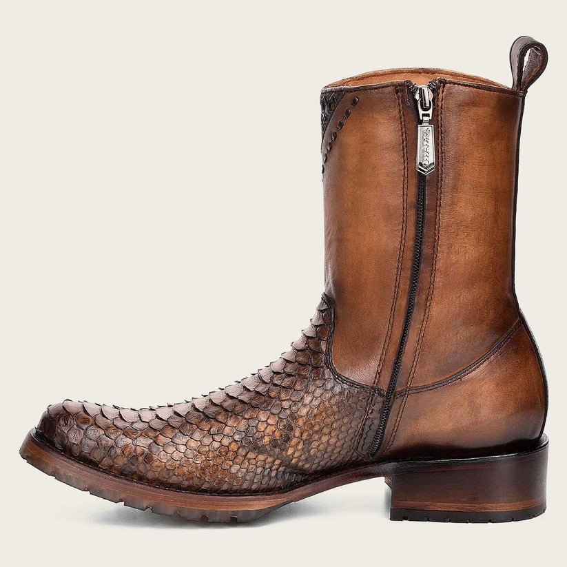 Cuadra Honey Python Leather Cowboy Boots - Dudes Boutique