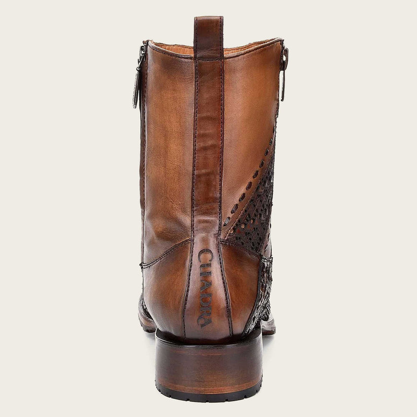 Cuadra Honey Python Leather Cowboy Boots - Dudes Boutique