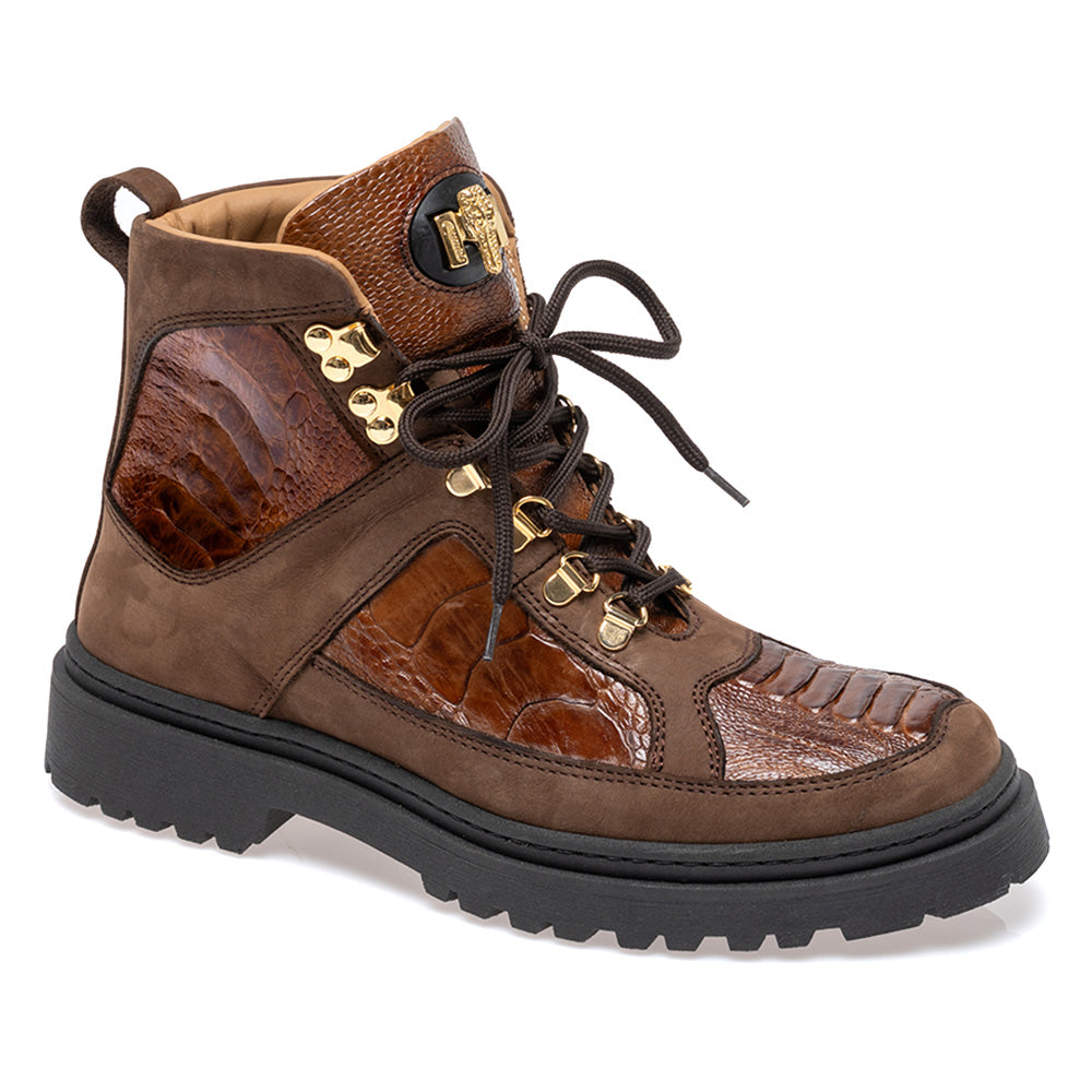 Mauri 3259 Nabuk & Ostrich Leg Lace Up Boot Land