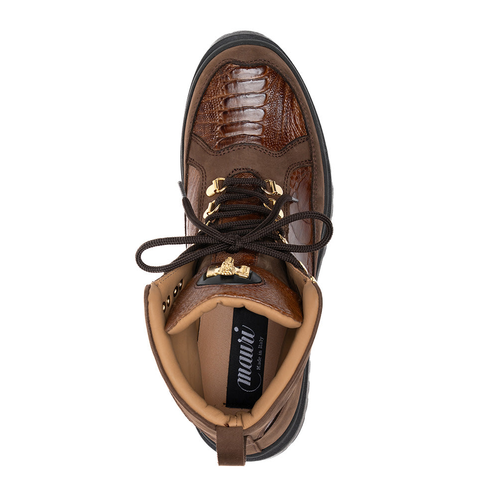 Mauri 3259 Nabuk & Ostrich Leg Lace Up Boot Land
