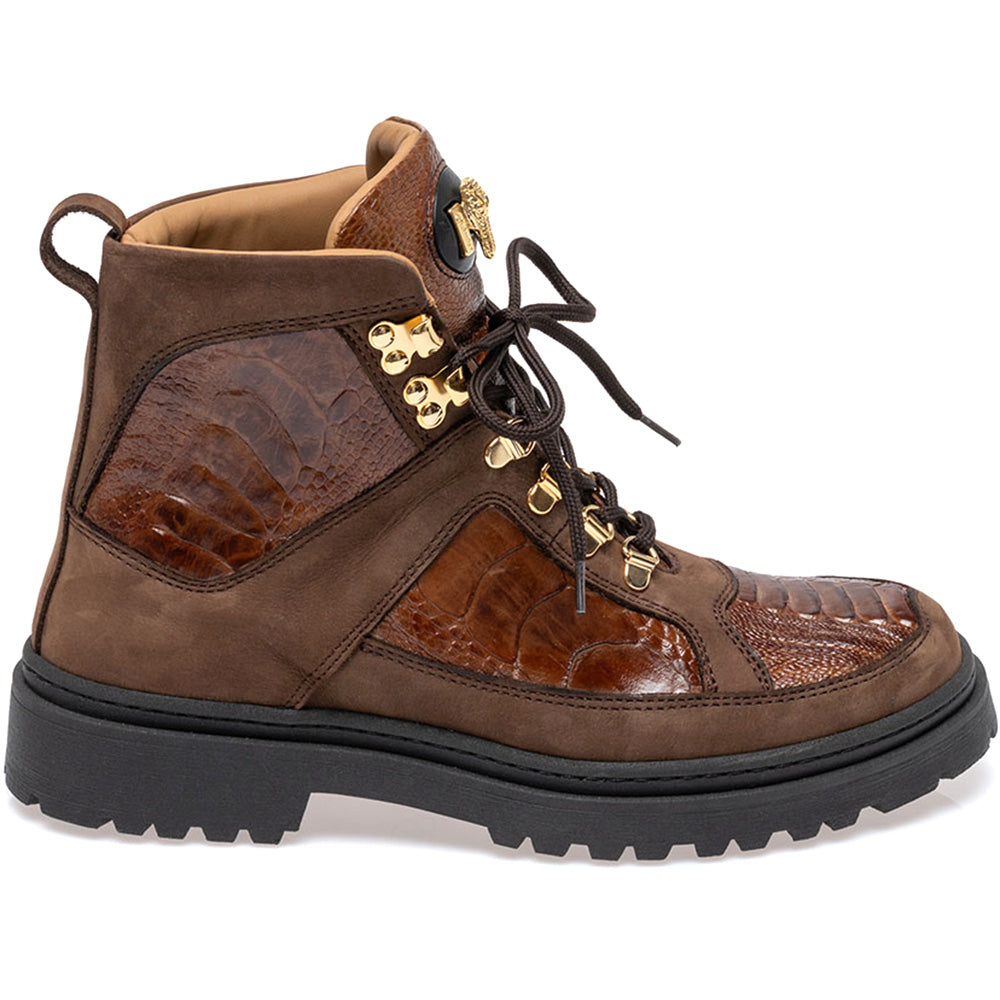Mauri 3259 Nabuk & Ostrich Leg Lace Up Boot Land