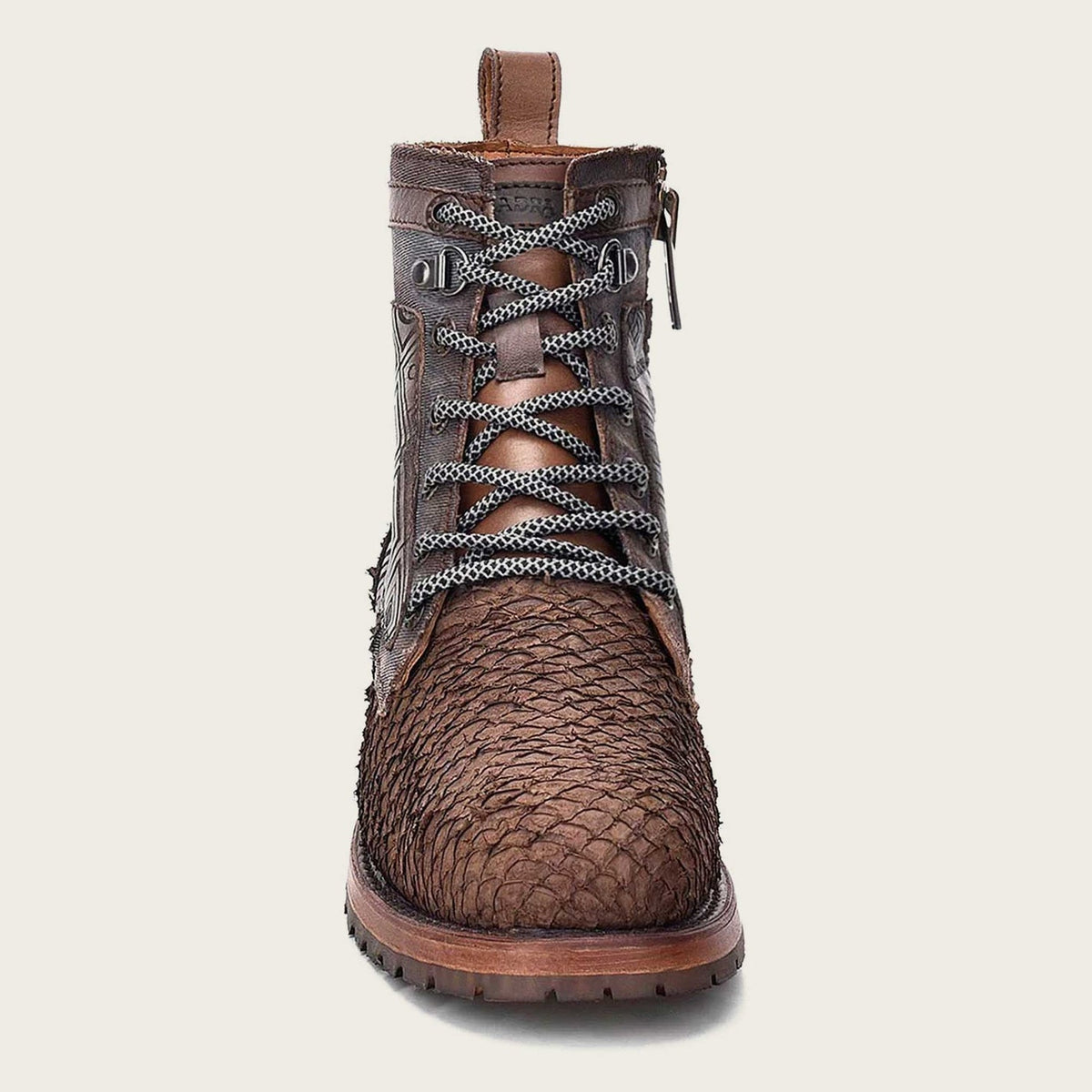 Cuadra Men's Honey & Blue Leather Python Ankle Boots - Dudes Boutique
