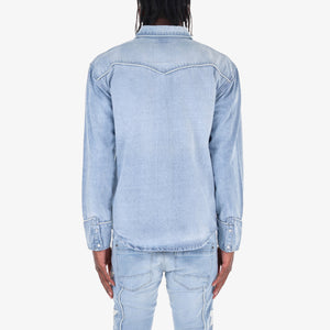 CopperRivet Light Blue Western Button Down Shirt - Dudes Boutique