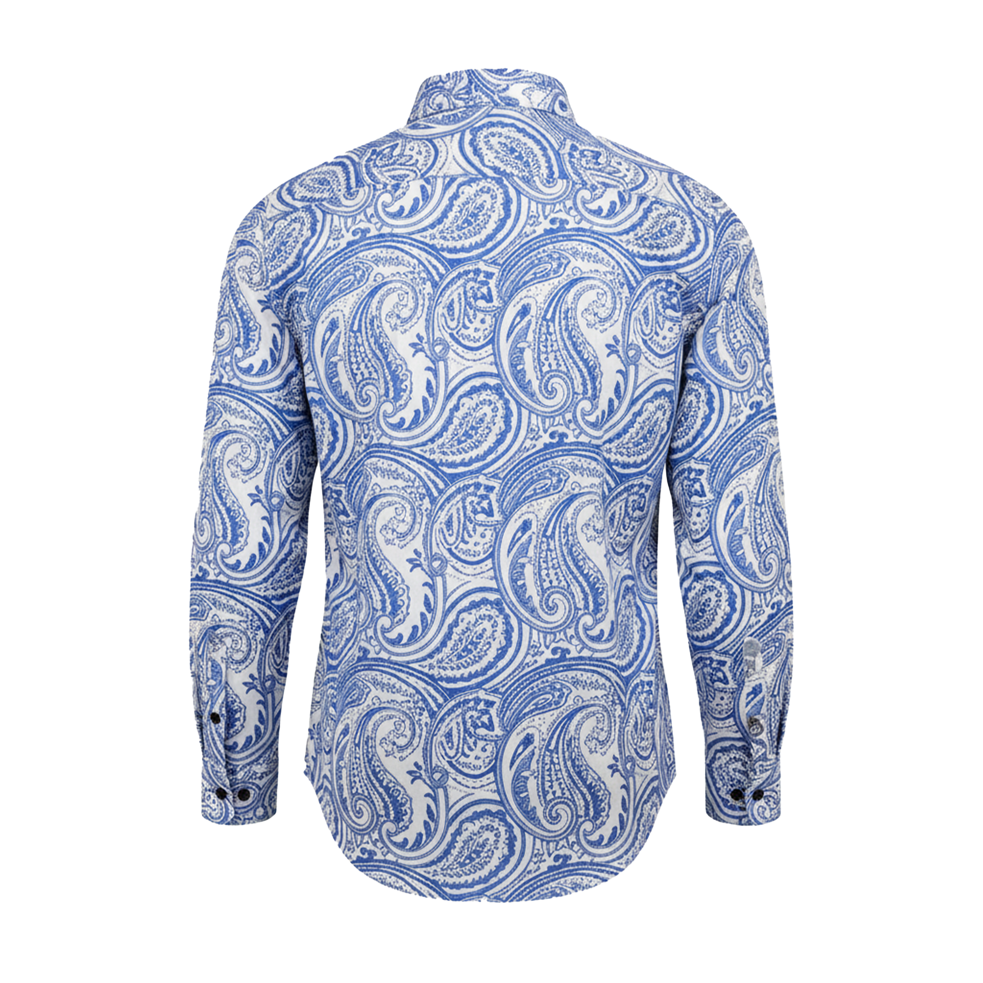 Leoni Light Blue Paisley Button Up Shirt