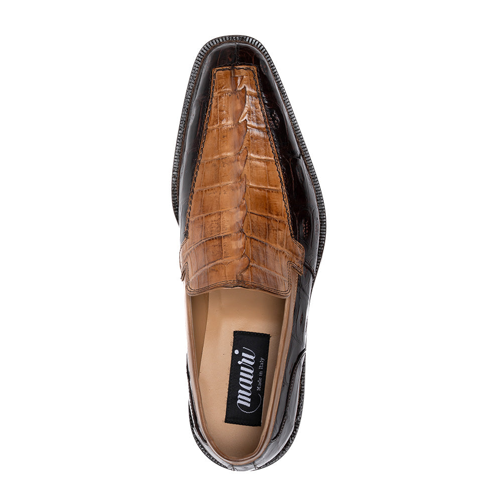 Mauri Orefici 4770/1 Baby Croc / Hornback Sport Rust / Brandy Dress Shoes