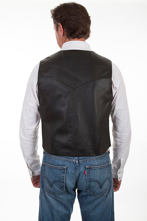 Scully Men's Black Lambskin Vest