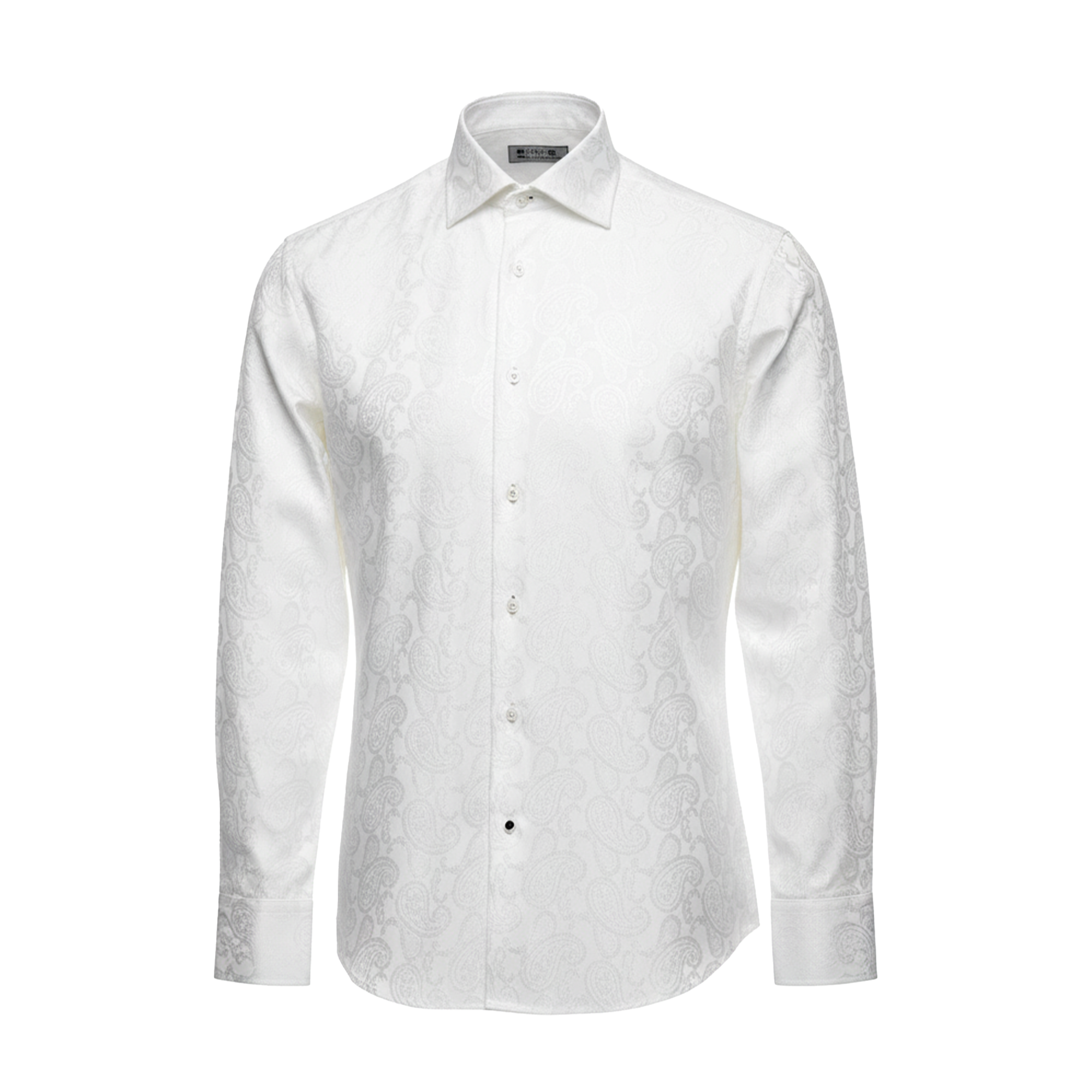 Leoni White Paisley Button Up Shirt