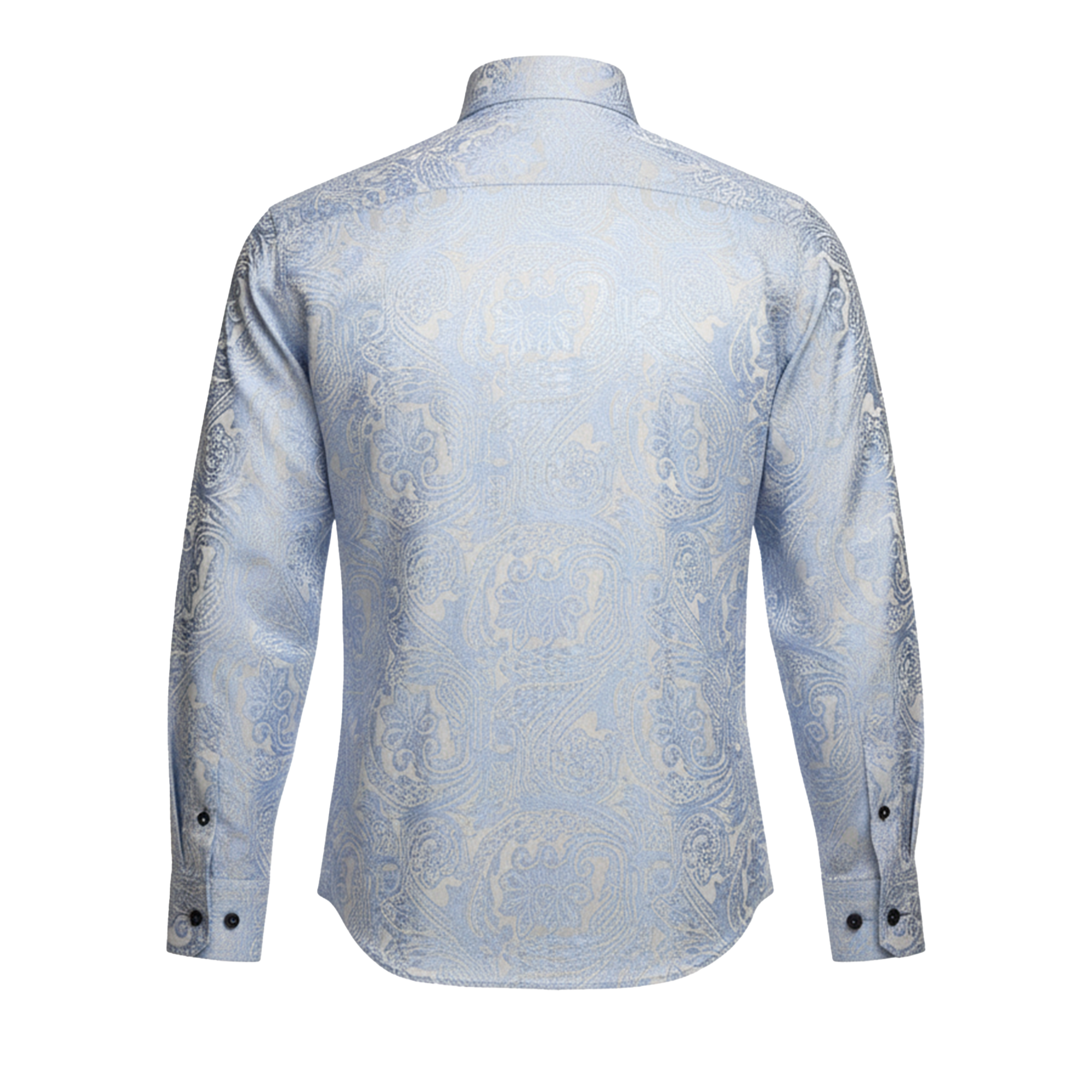 Leoni Light Blue Floral Button Up Shirt