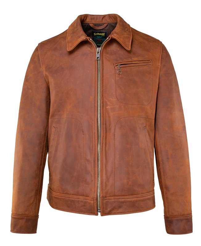 schott スカジャン Schott 582 Lightweight Unlined Cowhide Trucker Jacket – Dudes Boutique
