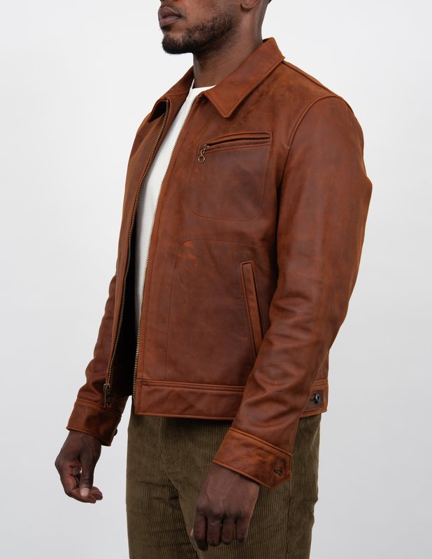 Schott 582 Lightweight Unlined Cowhide Trucker Jacket