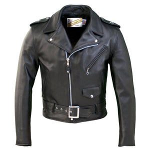Schott 613 Men's One Star Perfecto Leather Motorcycle Jacket - Black - Dudes Boutique