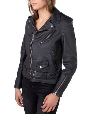 Schott 626VNW Women's Vintaged Cowhide Motorcycle Jacket - Dudes Boutique