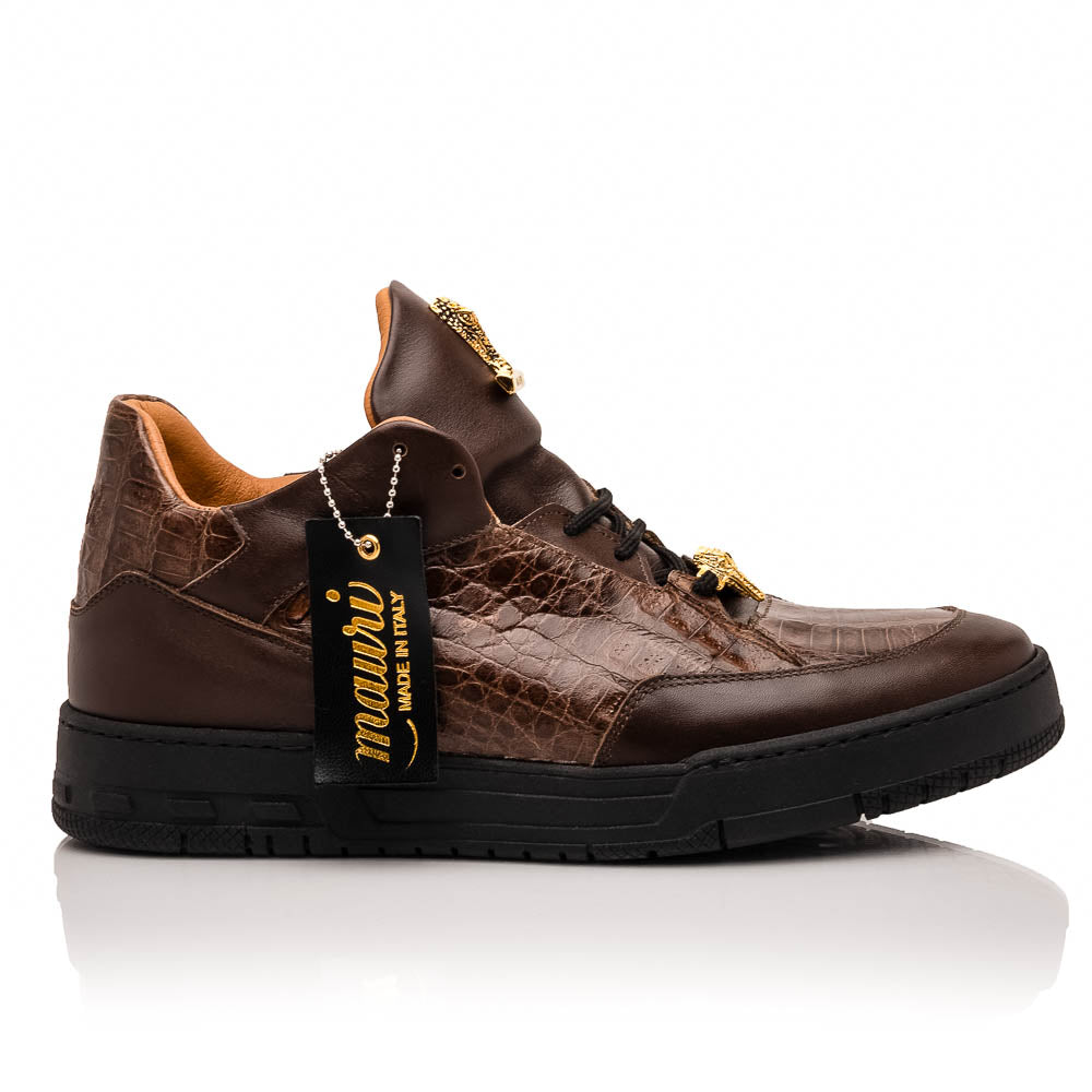 Mauri 8423 Sport Rust Caiman Nappa Sneakers - Dudes Boutique