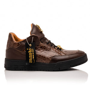Mauri 8423 Sport Rust Caiman Nappa Sneakers - Dudes Boutique