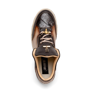 Mauri 8423 Baby Crocodile & Nappa Sneakers Sport Rust / Dune Dirty Gold - Dudes Boutique