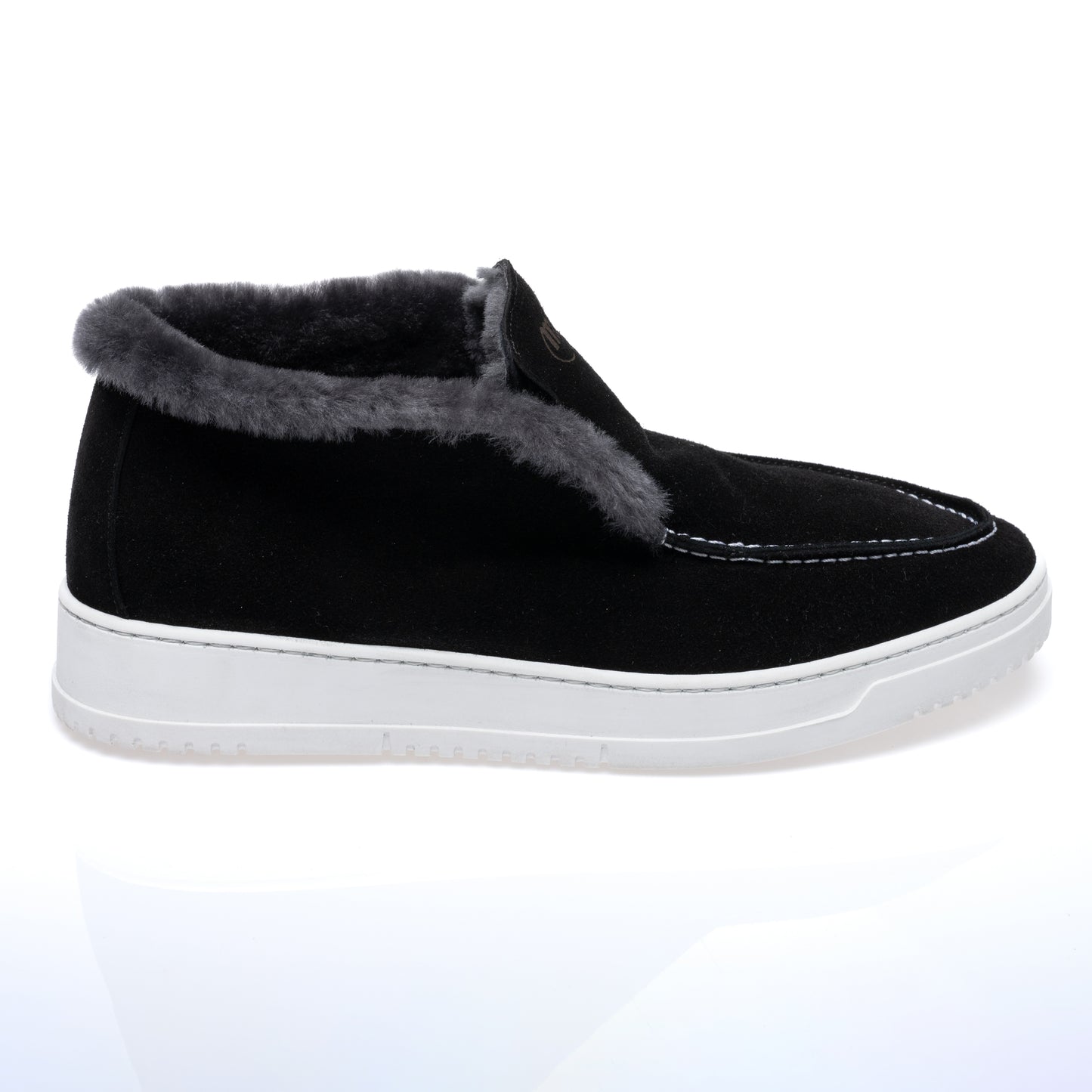 Mauri 8475 Black/Grey Suede Shearling Sneakers