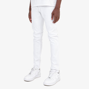 CopperRivet White Denim Pants with Stretch - Dudes Boutique