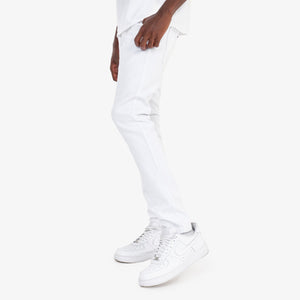 CopperRivet White Denim Pants with Stretch - Dudes Boutique