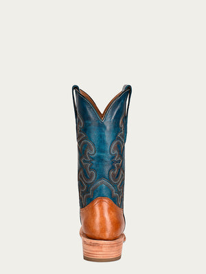 Corral Men's Navy Blue Embroidered Horseman Toe Cowboy Boots - Dudes Boutique