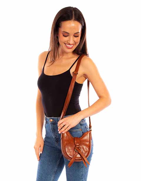 Scully Women's Small Leather Crossbody Saddle Bag