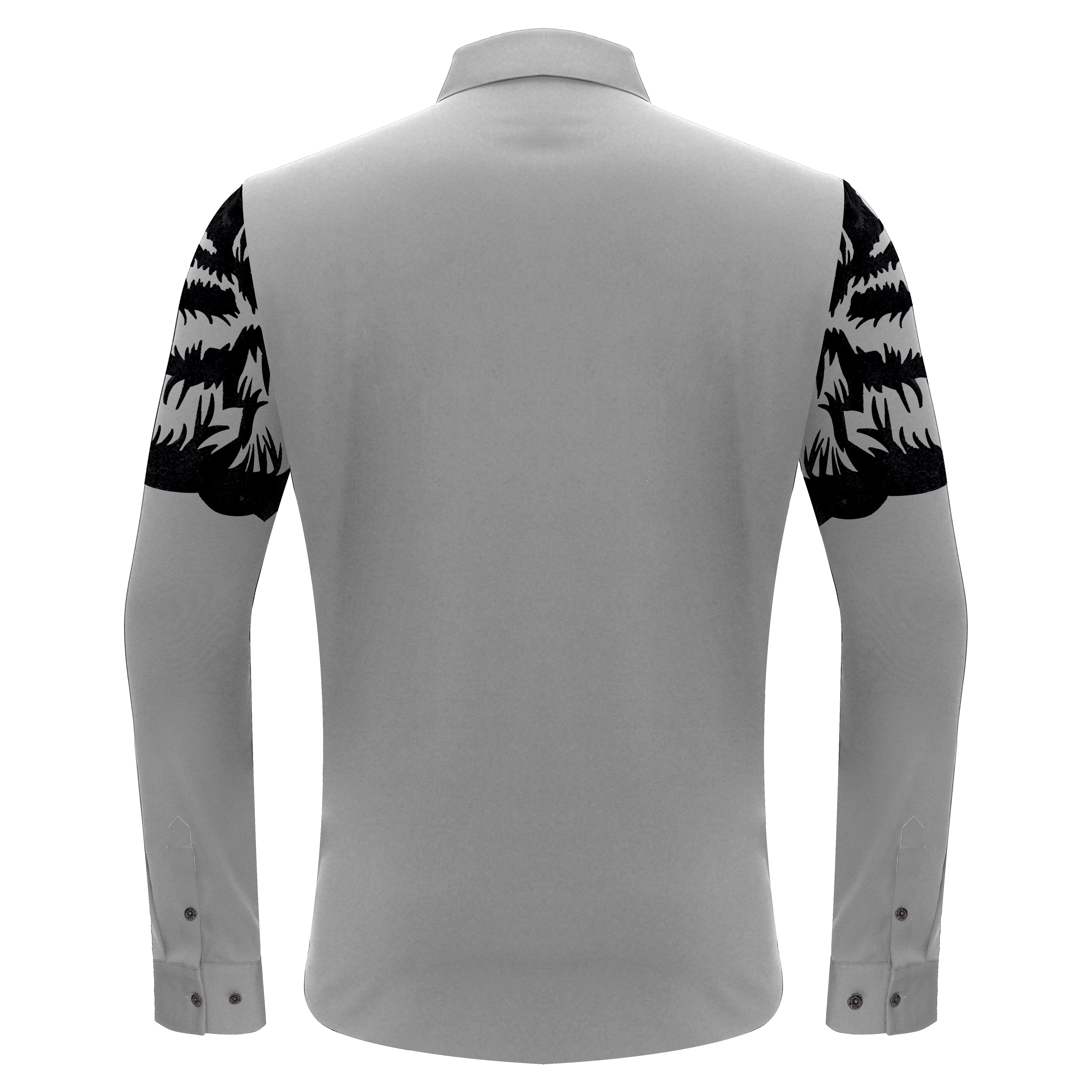Tiger's Wrath Button-Up Shirt SILVER/GUN - Dudes Boutique