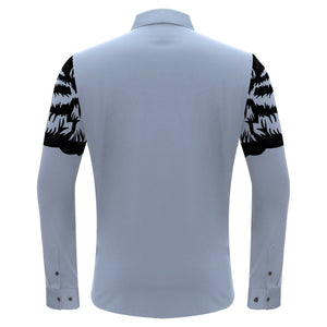 Tiger's Wrath Button-Up Shirt SKY/BLUE GUN - Dudes Boutique