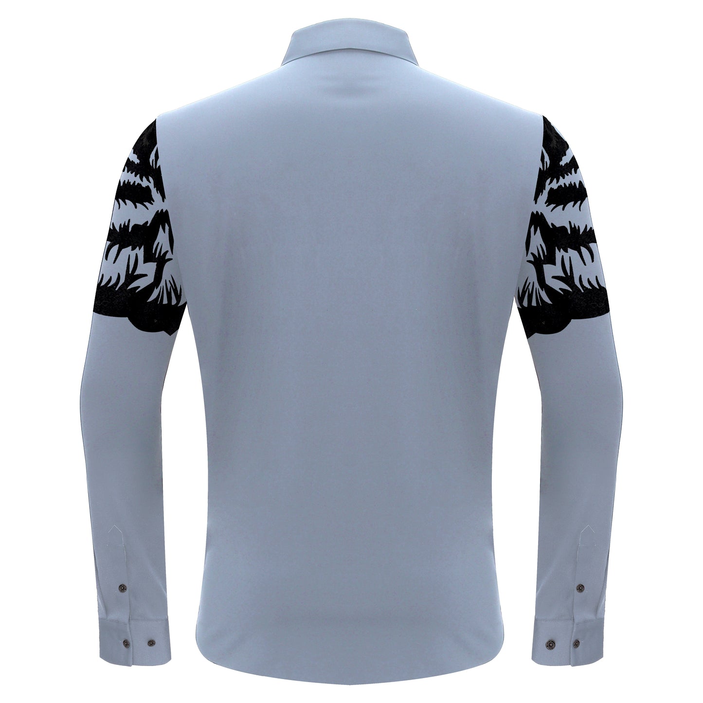 Tiger's Wrath Button-Up Shirt SKY/BLUE GUN - Dudes Boutique