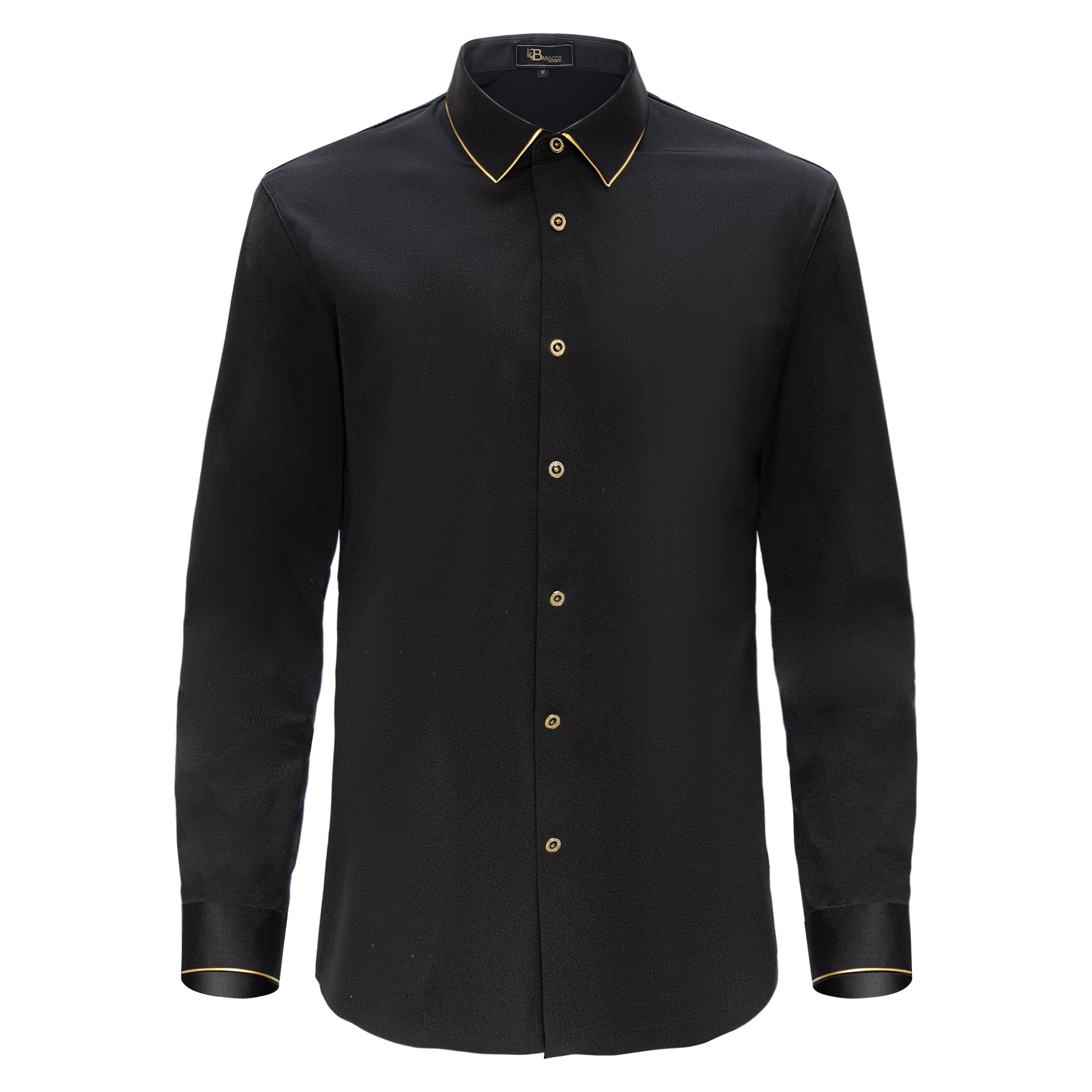 Imperial Essence Button-Up Shirt BLACK/GOLD - Dudes Boutique