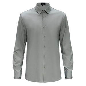 Imperial Essence Button-Up Shirt LIGHT GREY - Dudes Boutique