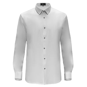 Imperial Essence Button-Up Shirt WHITE/SILVER - Dudes Boutique