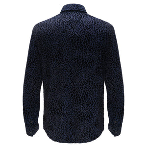 Dinner and Drinks Button-Up Shirt BLACK/BLUE - Dudes Boutique