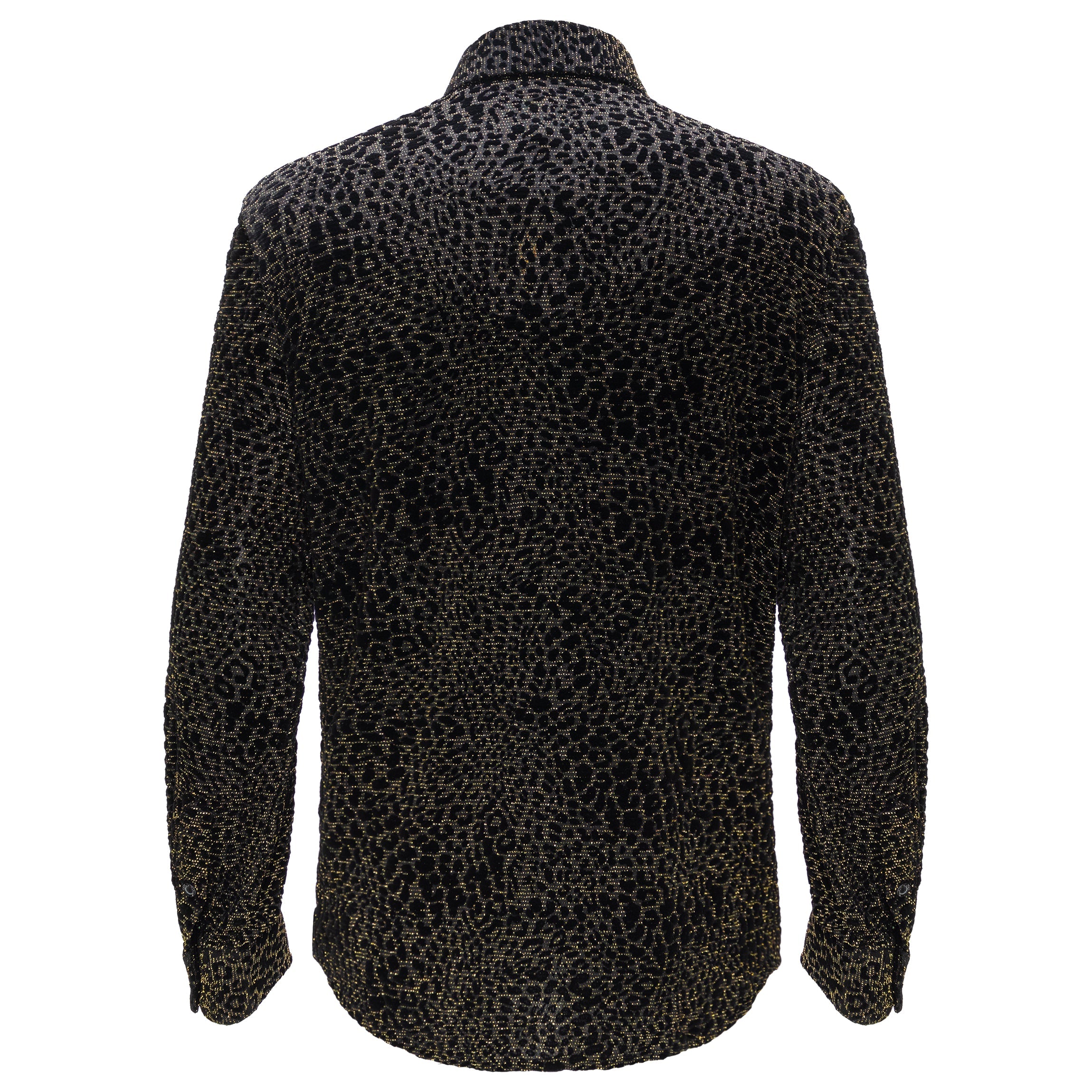 Dinner and Drinks Button-Up Shirt BLACK/GOLD - Dudes Boutique