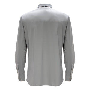 Regret Free Button-Up Shirt SILVER - Dudes Boutique